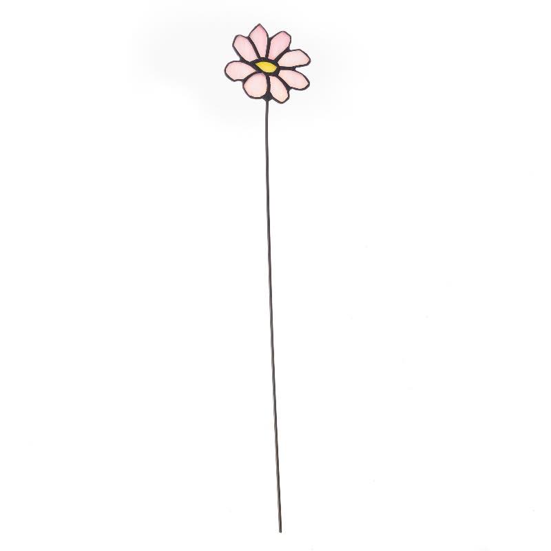 Handcrafted Stained Glass Flower Stakes - Birth Month - October